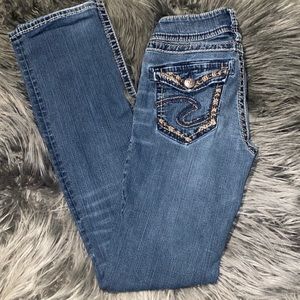 Silver Slim Boot Jeans